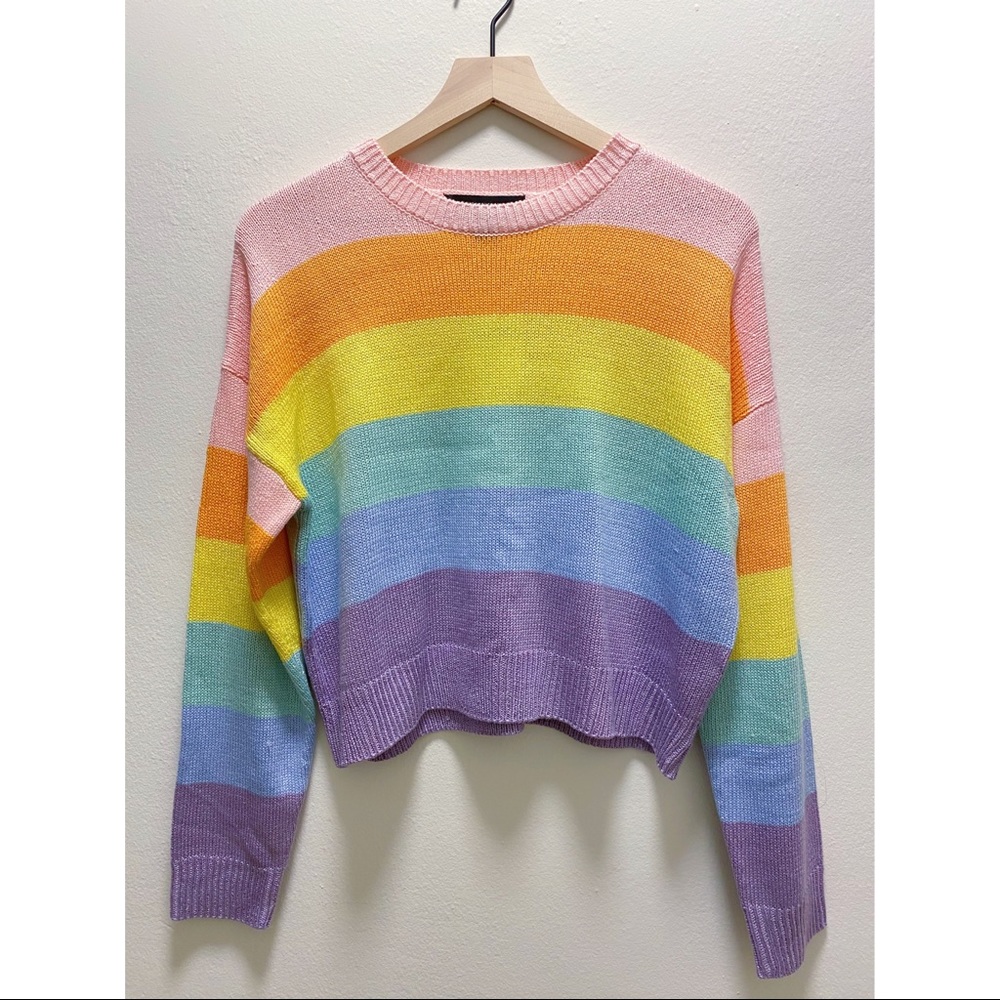 Forever 21 Rainbow Striped Sweater
